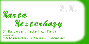 marta mesterhazy business card